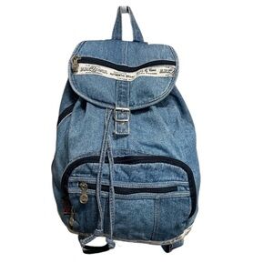 Arizona Jean Company Blue Denim Jean Vintage 90s Backpack